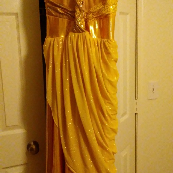 Beautiful Golden Prom Dress Fancy - Picture 3 of 7